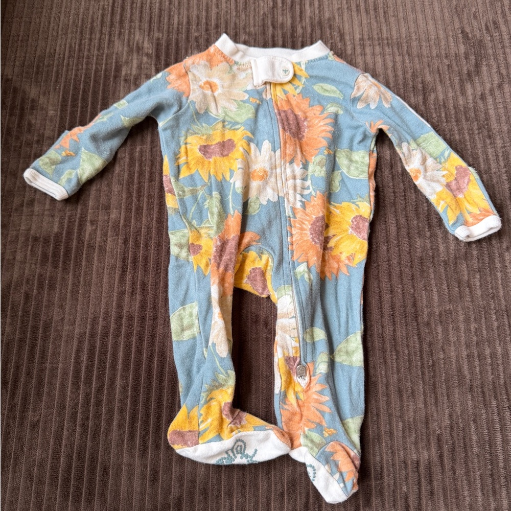 Burt's Bees Sunflower Blue Kids Footie